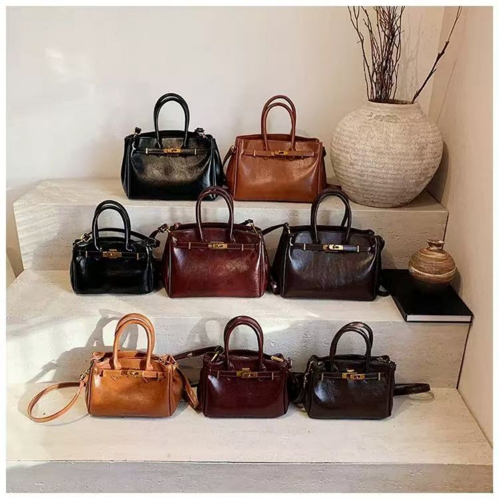 code: 9, Vintage niche luxury kelly bag --Big and small size