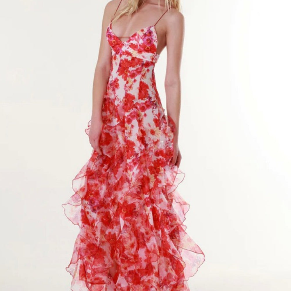 code: 8, Fashion chiffon spaghetti strap elegant evening dress