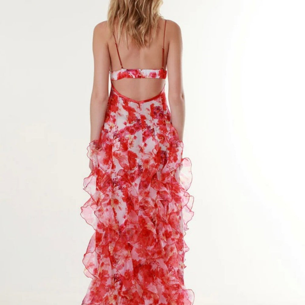 code: 8, Fashion chiffon spaghetti strap elegant evening dress