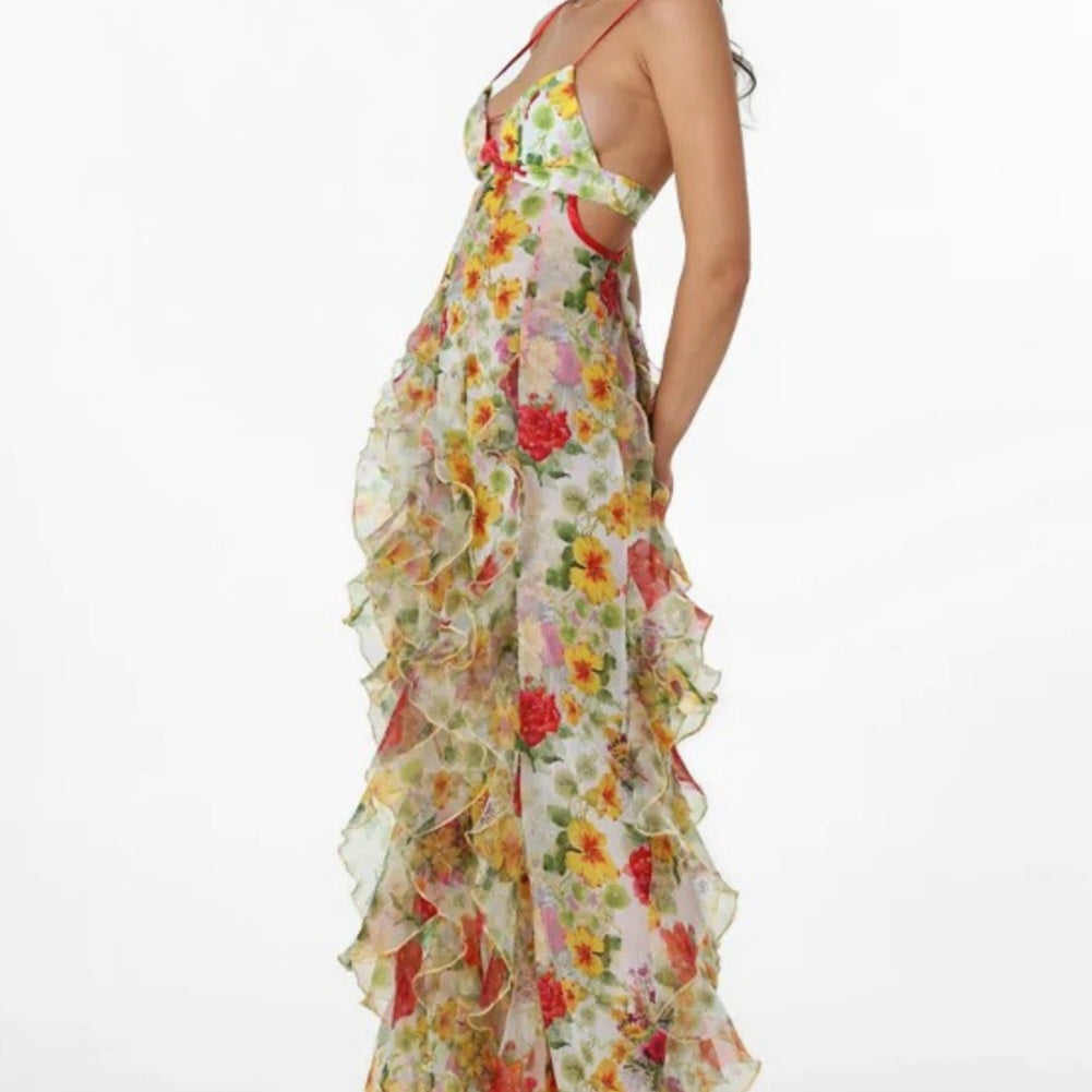 code: 8, Fashion chiffon spaghetti strap elegant evening dress
