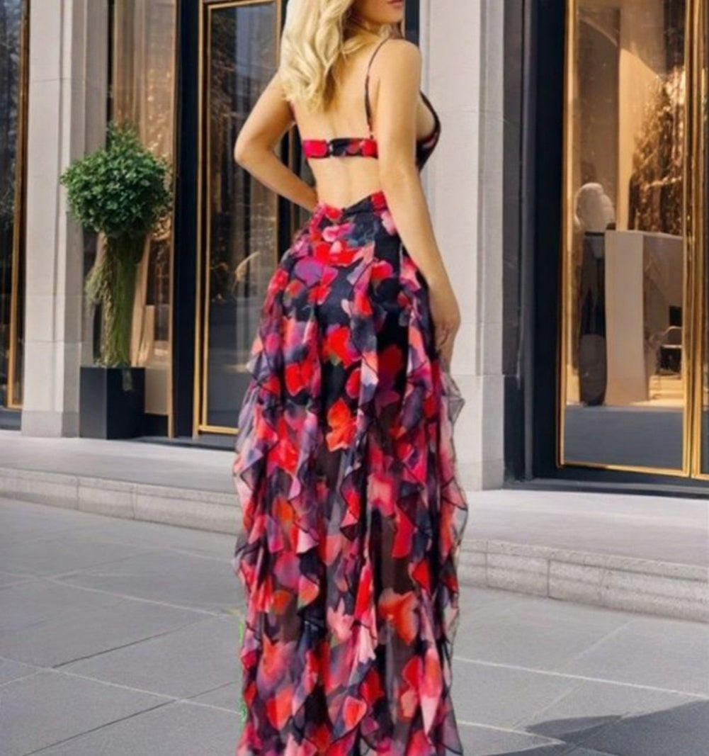 code: 8, Fashion chiffon spaghetti strap elegant evening dress