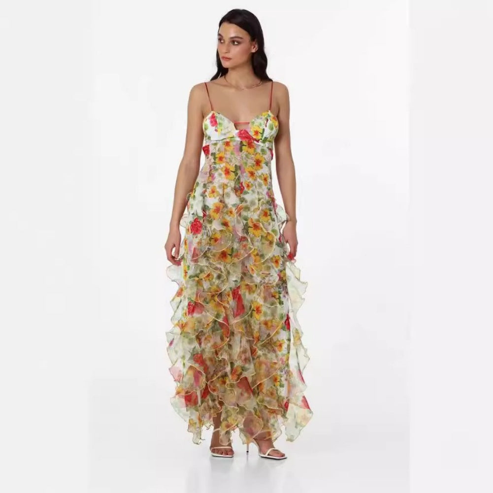 code: 8, Fashion chiffon spaghetti strap elegant evening dress