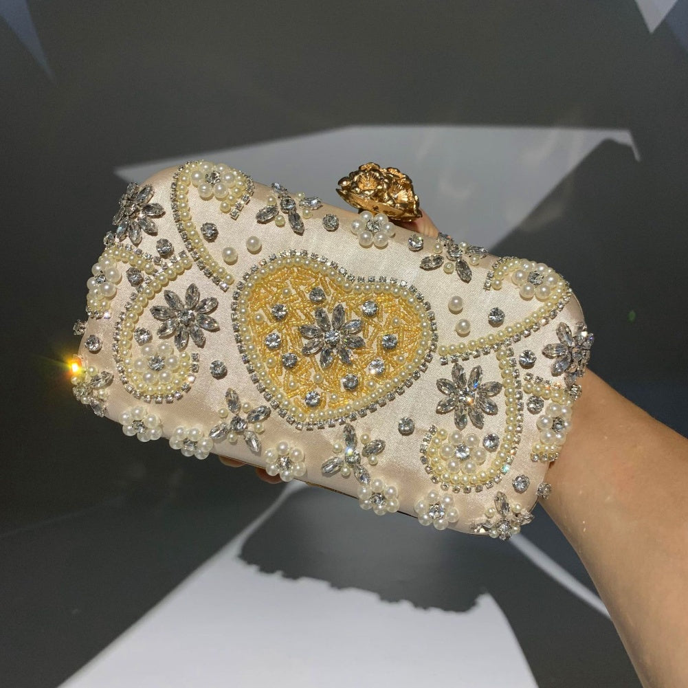 2025-2 Luxury Handmade Beaded Rhinestone Evening Clutch