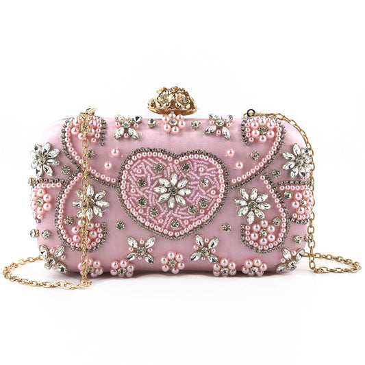 2025-2 Luxury Handmade Beaded Rhinestone Evening Clutch