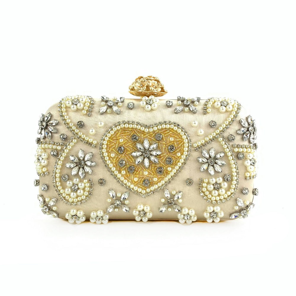 2025-2 Luxury Handmade Beaded Rhinestone Evening Clutch