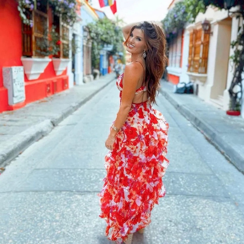 code: 8, Fashion chiffon spaghetti strap elegant evening dress