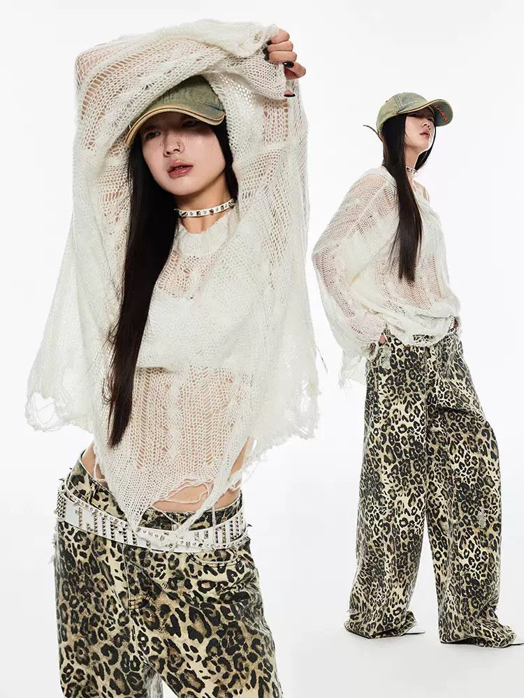 Street Style Lazy Chic Sexy Cut-Out Knit Sweater Top