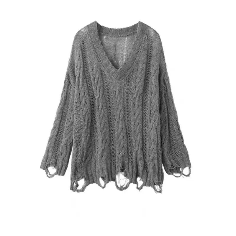 Street Style Lazy Chic Sexy Cut-Out Knit Sweater Top
